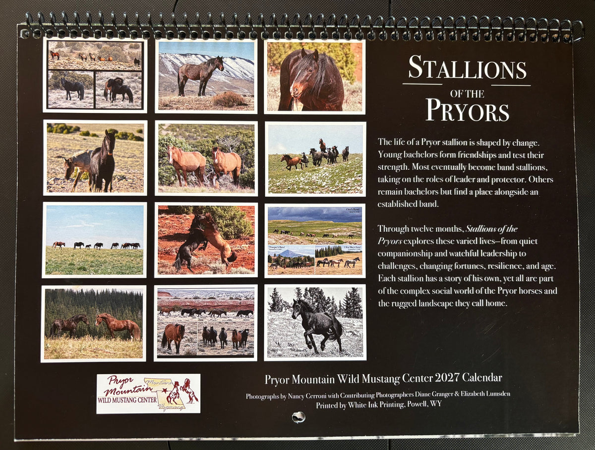 2027 Pryor Mountain Wild Mustang Center Calendar
